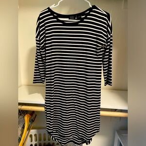 Black and White Striped Shift Dress from Press Dress